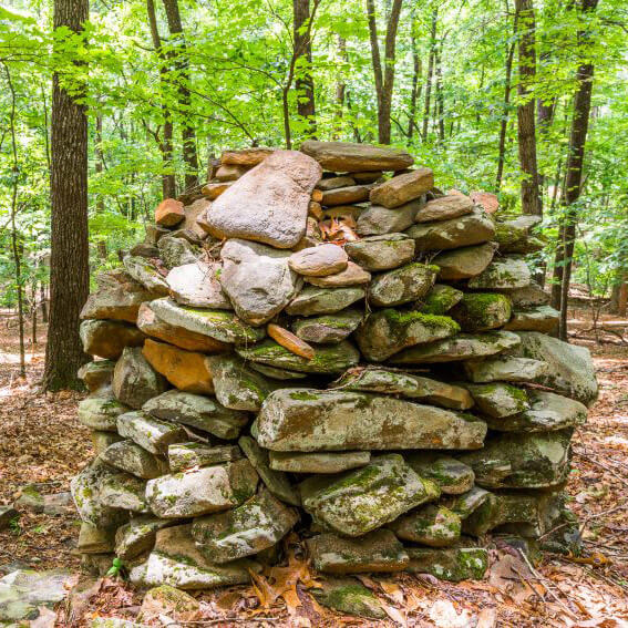 Pile of rocks remains from the Paleo Indians