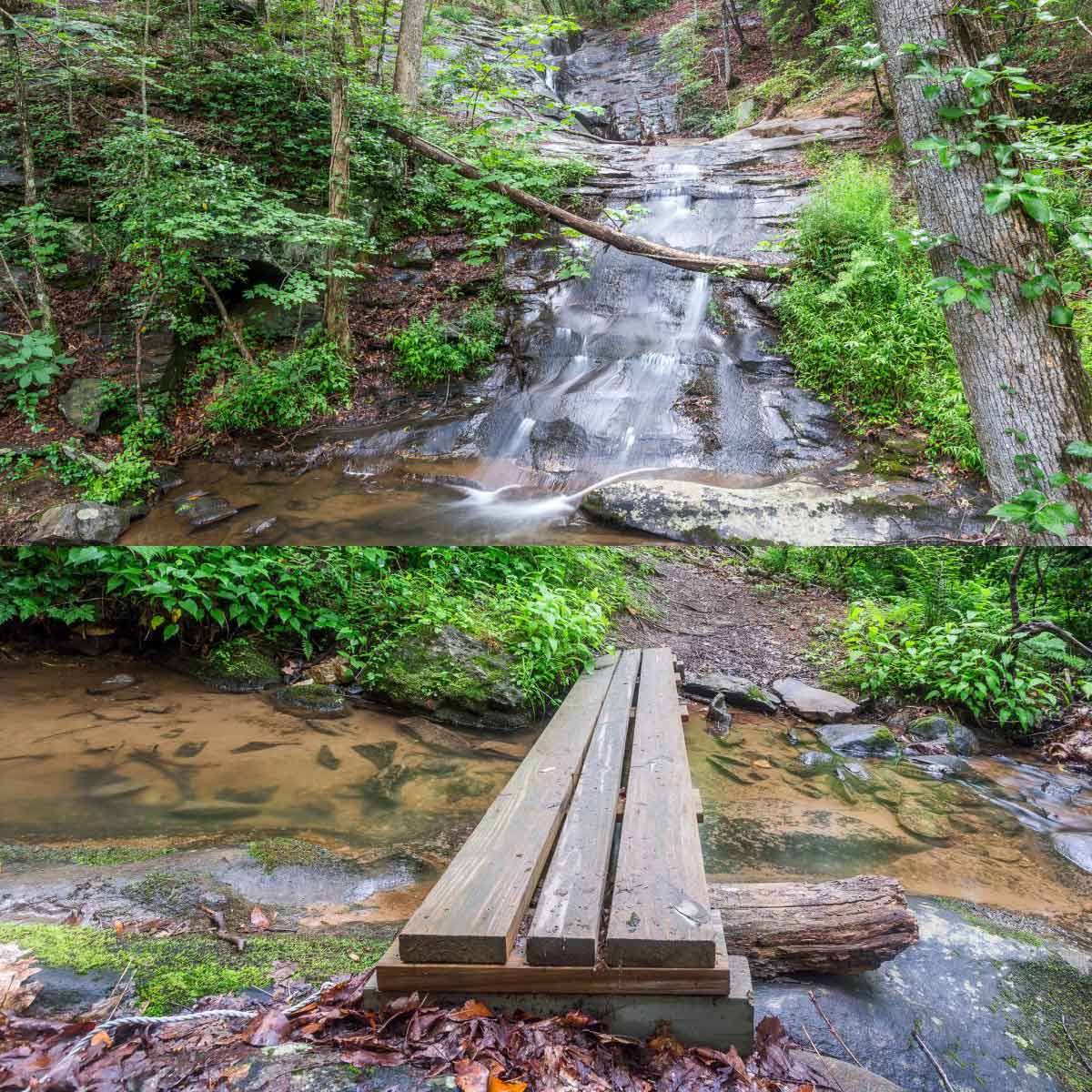 Waterfall hiking trails in Big Canoe