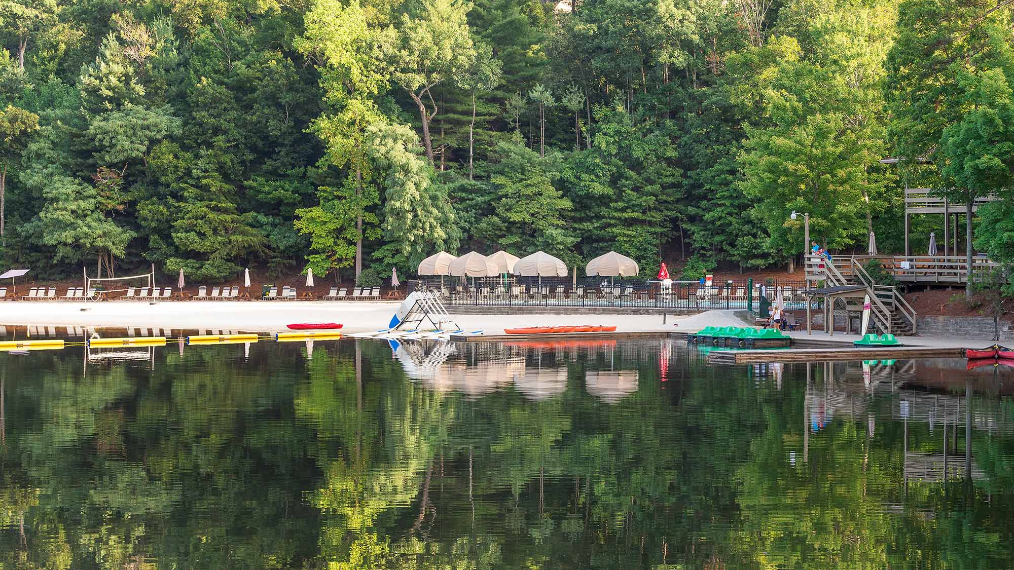 Lakeside beach at Big Canoe