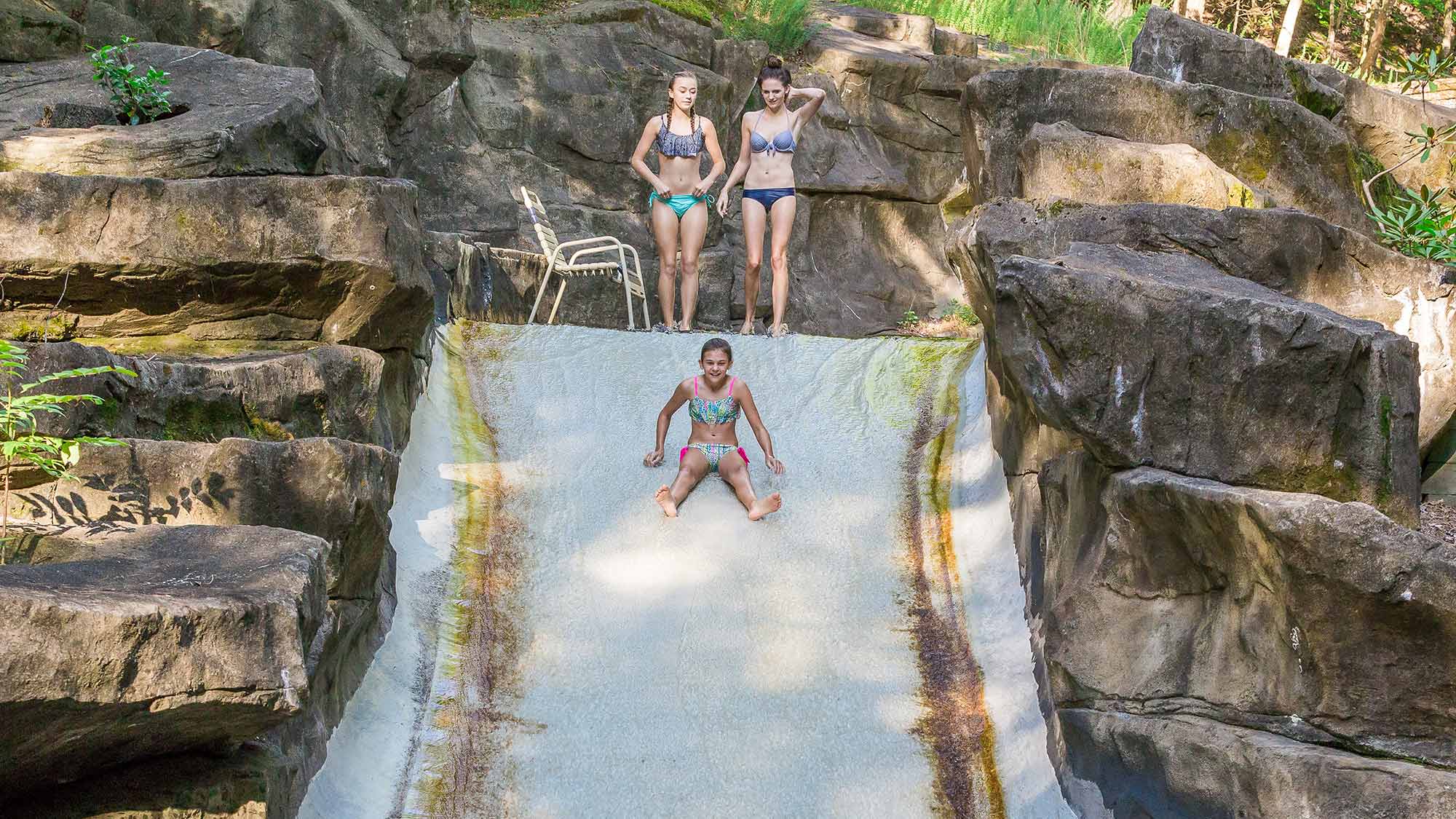 Water slides at Big Canoe