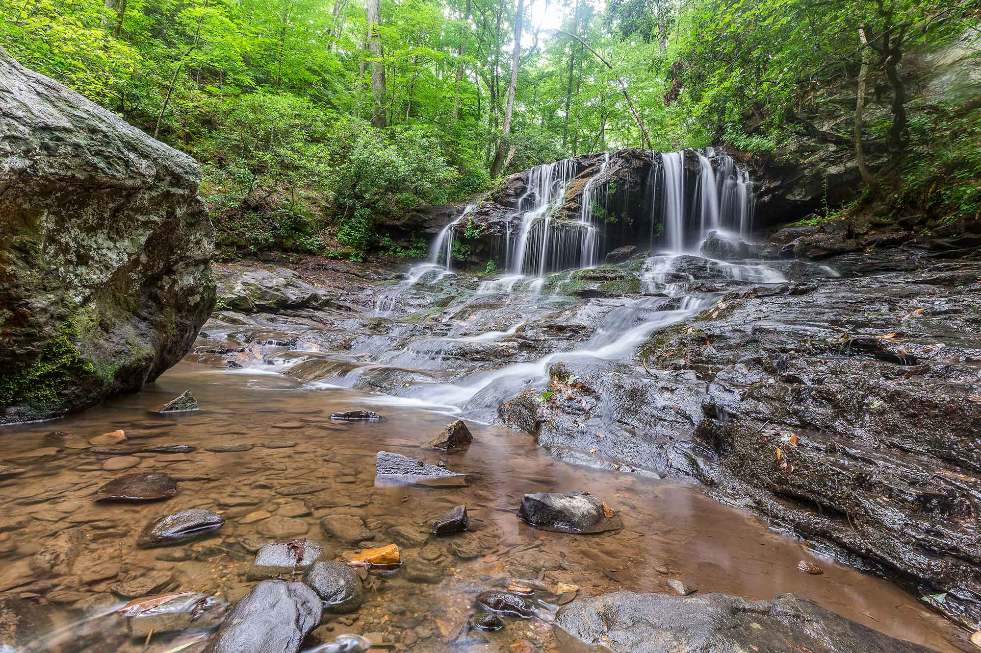 Big Canoe Waterfall on trail